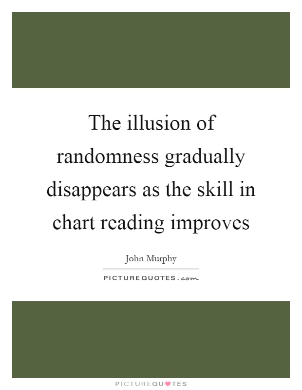 The illusion of randomness gradually disappears as the skill in chart reading improves Picture Quote #1