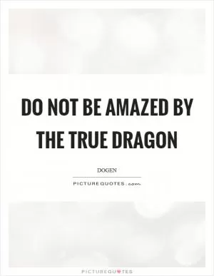Do not be amazed by the true dragon Picture Quote #1