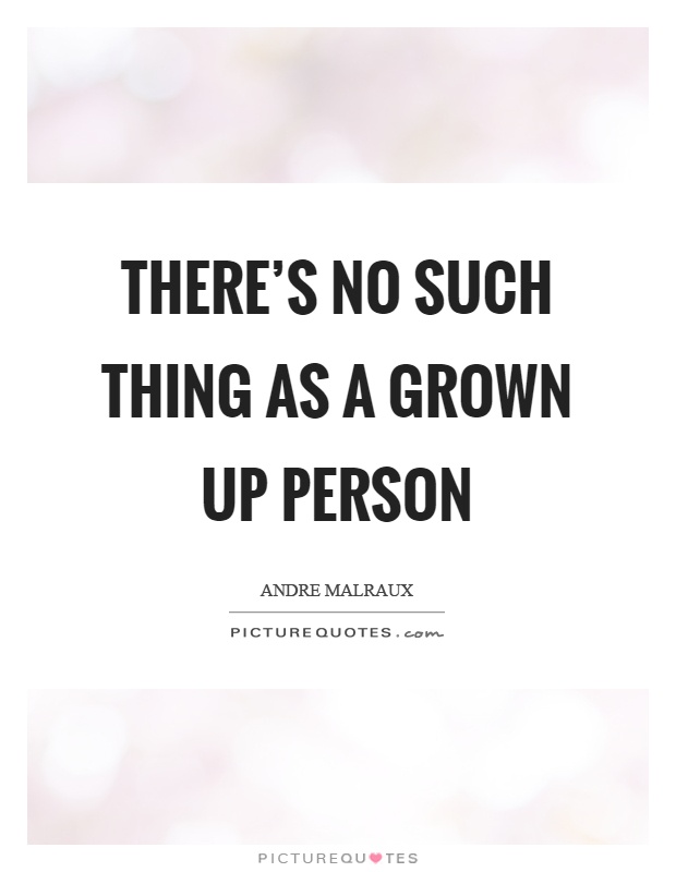 There's no such thing as a grown up person Picture Quote #1
