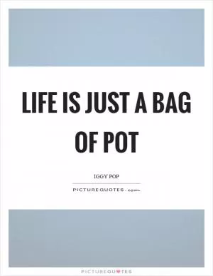 Life is just a bag of pot Picture Quote #1