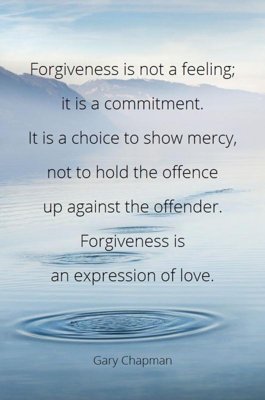 Forgiveness is not a feeling; It is a commitment. It is a choice to show mercy, not to hold offence up against the offender. Forgiveness is an expression of love Picture Quote #1