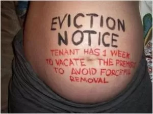Eviction notice. Tenant has 1 week to to vacate the premises to avoid forceful removal Picture Quote #1