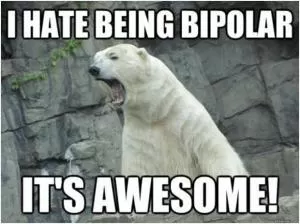 I hate being bipolar. It’s awesome Picture Quote #1