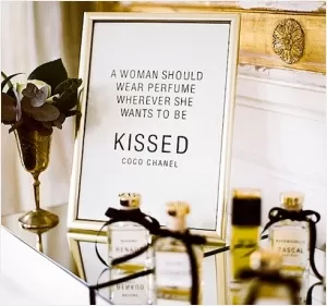 A woman should wear perfume wherever she wants to be kissed Picture Quote #1