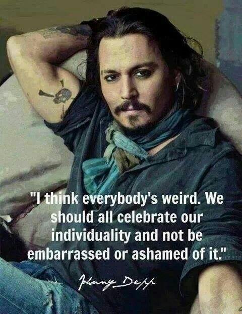 I think everybody's weird. We should all celebrate our individuality and not be embarrassed or ashamed of it Picture Quote #1