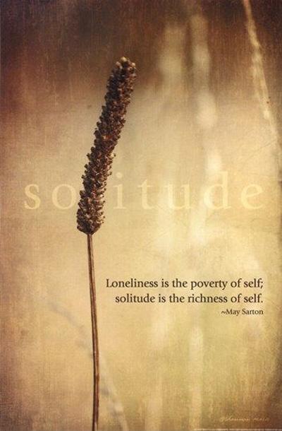 Loneliness is the poverty of self; solitude is richness of self Picture Quote #1