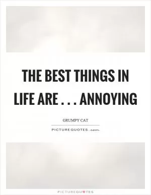 The best things in life are... Annoying Picture Quote #1