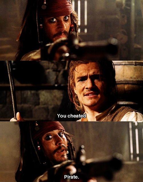 You cheated. Pirate Picture Quote #1