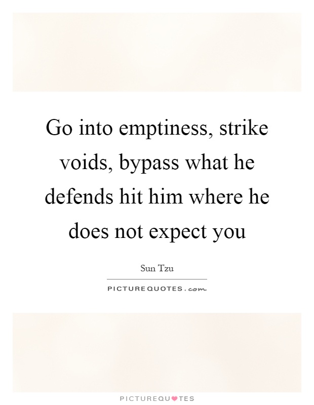 Go into emptiness, strike voids, bypass what he defends hit him where he does not expect you Picture Quote #1