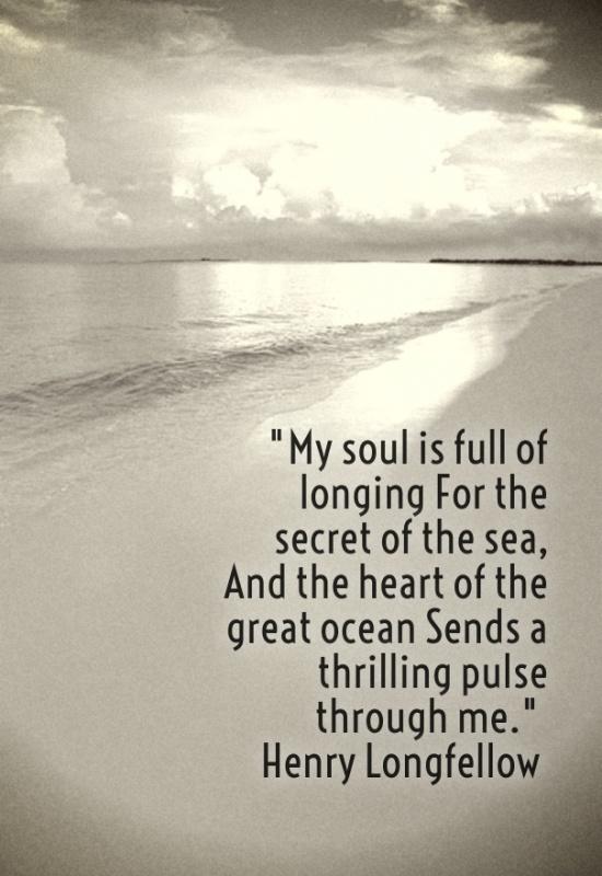 My soul is full of longing for the secret of the sea, and the heart of the great ocean sends a thrilling pulse through me Picture Quote #2