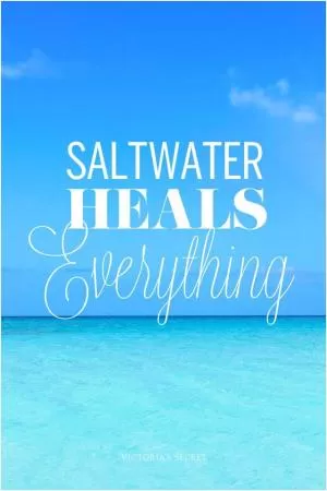 Saltwater heals everything Picture Quote #1