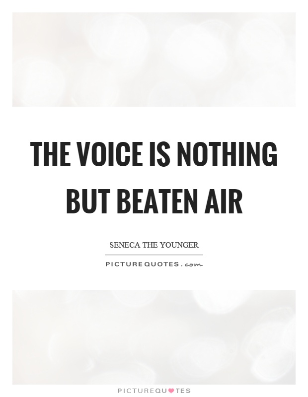 The voice is nothing but beaten air Picture Quote #1