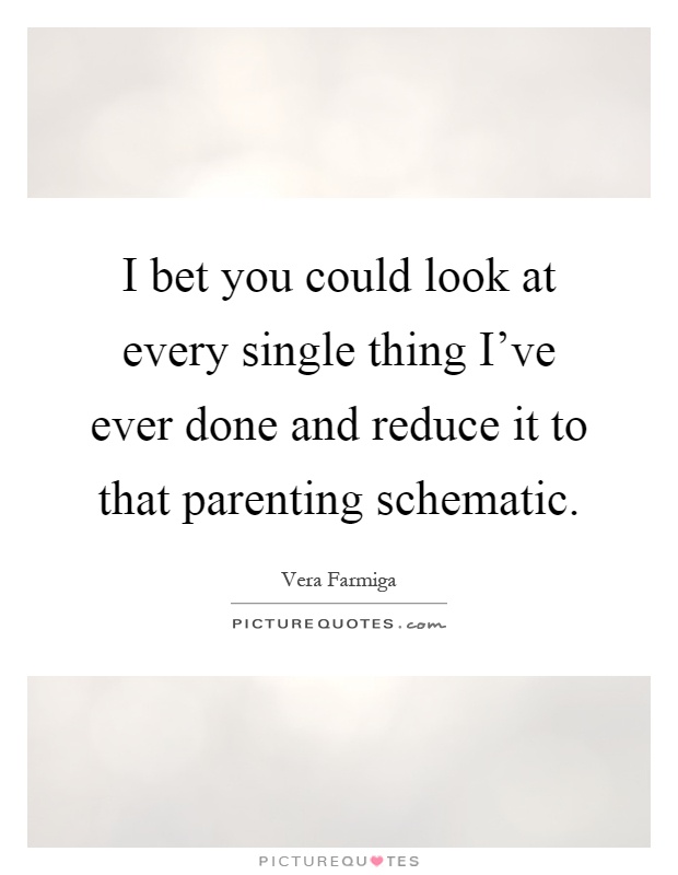I bet you could look at every single thing I've ever done and reduce it to that parenting schematic Picture Quote #1