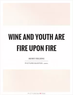 Wine and youth are fire upon fire Picture Quote #1