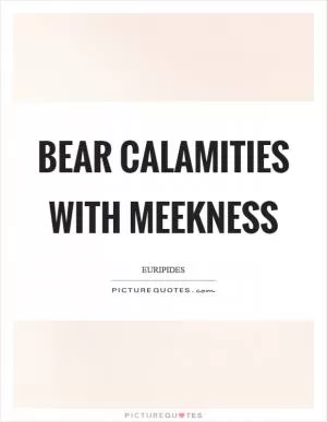 Bear calamities with meekness Picture Quote #1