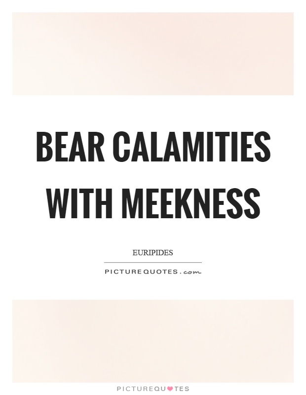 Bear calamities with meekness Picture Quote #1