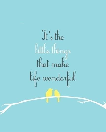 It's the little things that make life wonderful Picture Quote #1