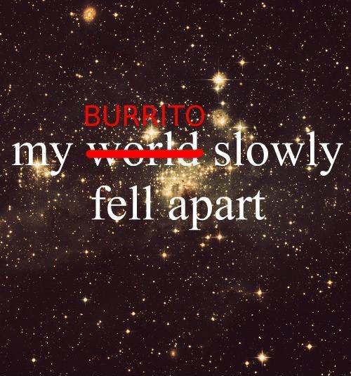 My burrito slowly fell apart Picture Quote #1