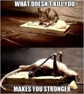 What doesn't kill you makes you stronger Picture Quote #1