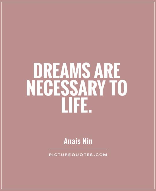 Dreams are necessary to life Picture Quote #1
