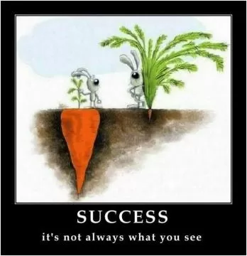 Success. It's not always what you see Picture Quote #1