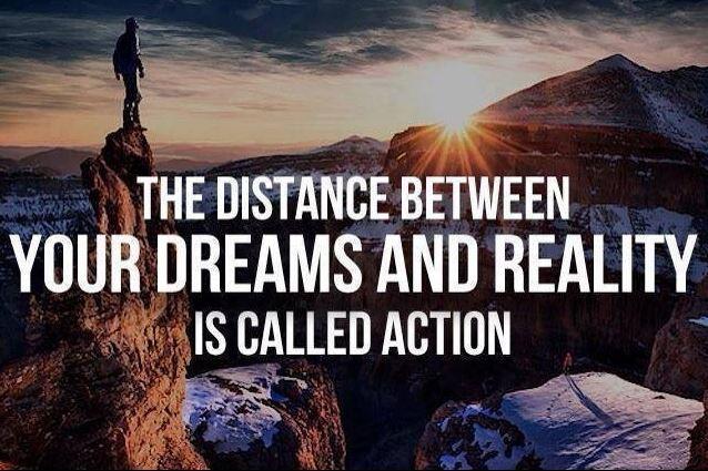 The distance between your dreams and reality is called action Picture Quote #2