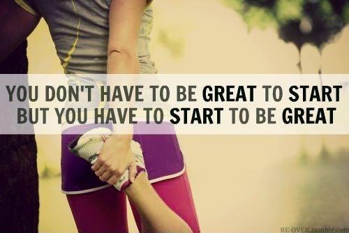 You don't have to be great to start, but you have to start to be great Picture Quote #1