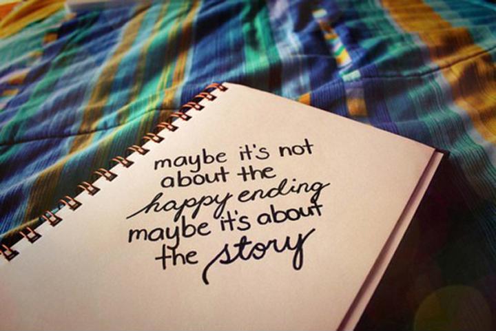 Maybe it's not about the happy ending. Maybe it's about the story Picture Quote #2