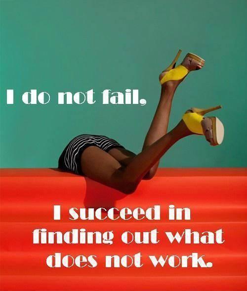 I do not fail. I succeed in finding out what does not work Picture Quote #1