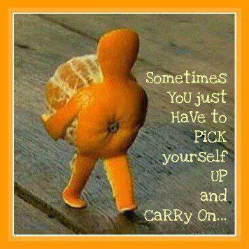 Sometimes you just have to pick yourself up and carry on Picture Quote #1