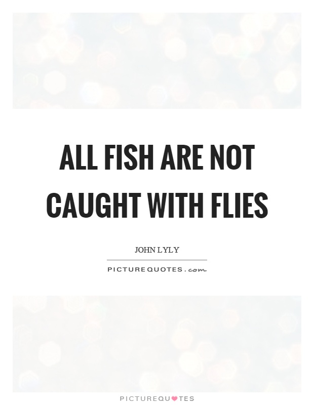 All fish are not caught with flies Picture Quote #1