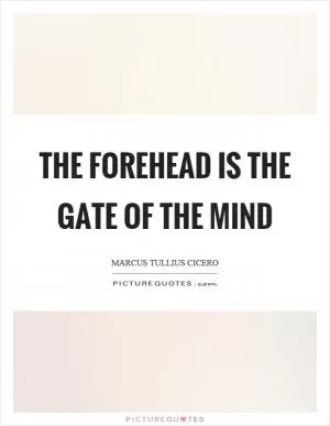 The forehead is the gate of the mind Picture Quote #1