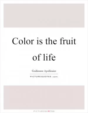 Color is the fruit of life Picture Quote #1