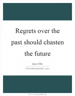 Regrets over the past should chasten the future Picture Quote #1