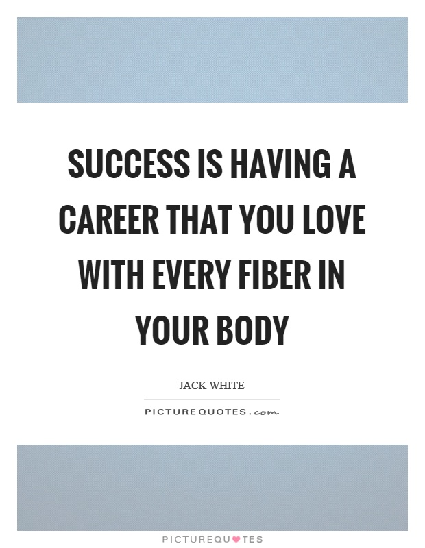 Success is having a career that you love with every fiber in your body Picture Quote #1