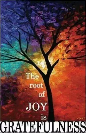The root of joy is gratefulness Picture Quote #1