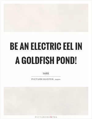 Be an electric eel in a goldfish pond! Picture Quote #1