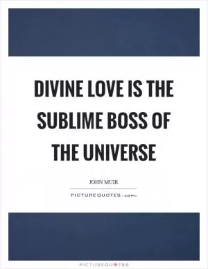 Divine love is the sublime boss of the universe Picture Quote #1