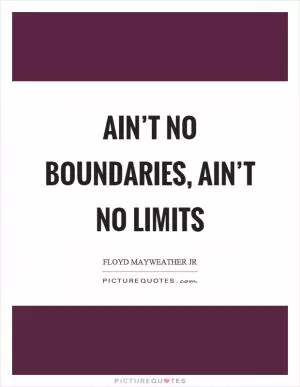 Ain’t no boundaries, ain’t no limits Picture Quote #1