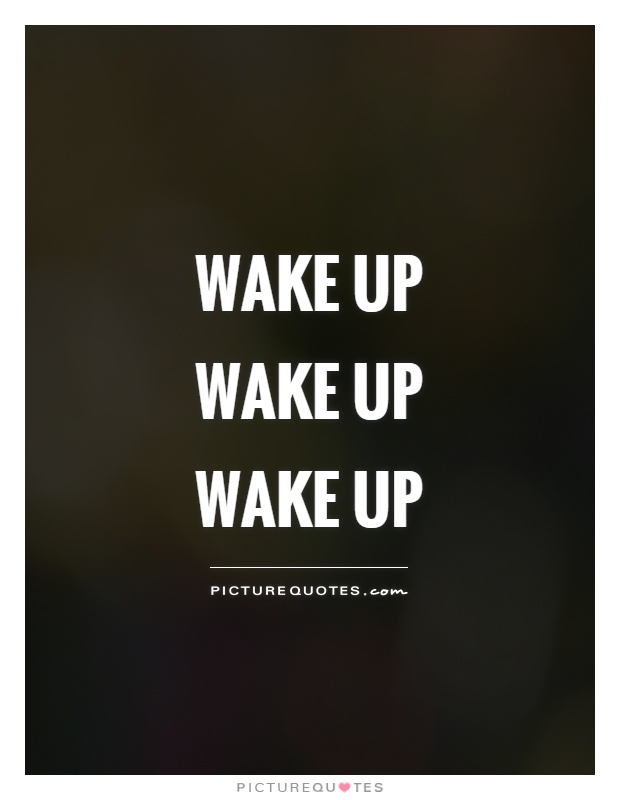 Wake up  wake up  wake up Picture Quote #1
