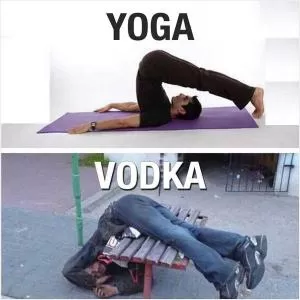 Yoga. Vodka Picture Quote #1