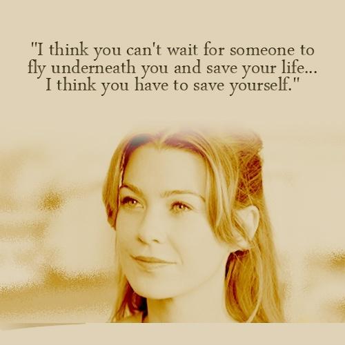 I think you can't wait for someone to fly underneath you and save your life. I think you need to save yourself Picture Quote #2