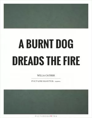 A burnt dog dreads the fire Picture Quote #1