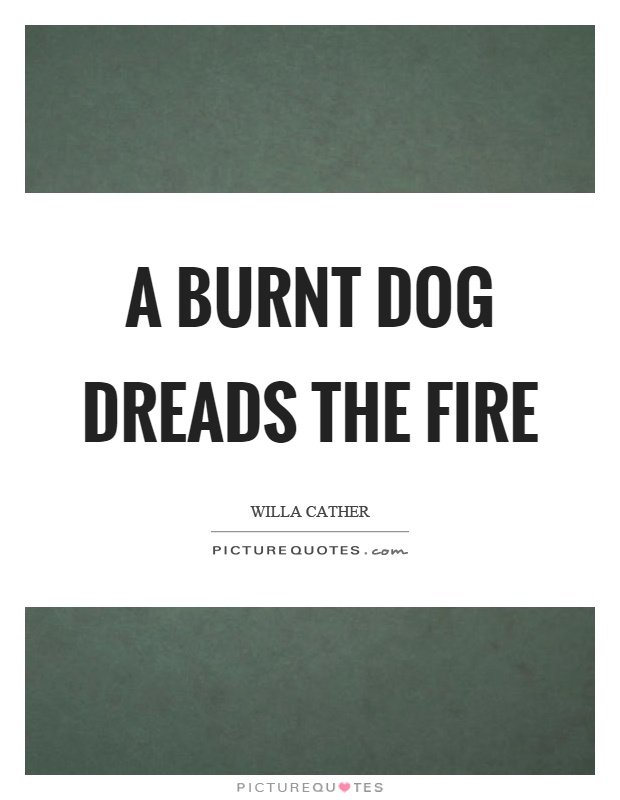 A burnt dog dreads the fire Picture Quote #1