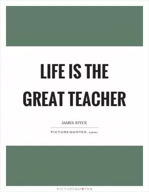 Life is the great teacher Picture Quote #1