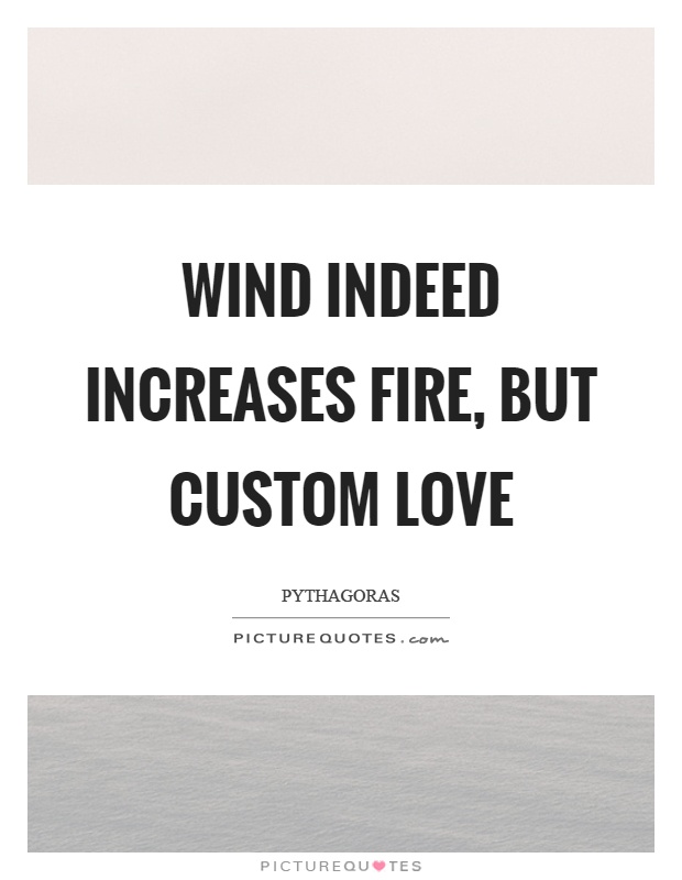Wind indeed increases fire, but custom love Picture Quote #1