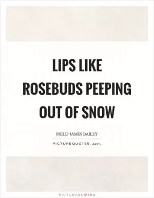 Lips like rosebuds peeping out of snow Picture Quote #1