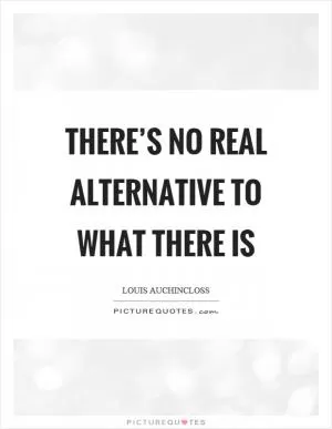 There’s no real alternative to what there is Picture Quote #1