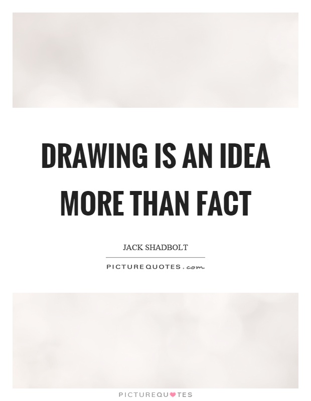 Drawing is an idea more than fact Picture Quote #1