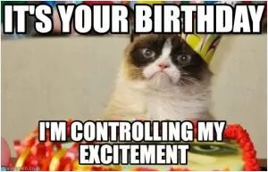 It’s your birthday, I’m controlling my excitment Picture Quote #1